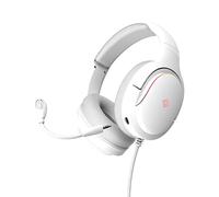 Nova Gaming - Borealis - Casque Gaming Filaire avec Micro Amovible - Jeux de lumière RGB - Accessoire Gamer léger et Confortable - Compatible Multi Plateforme (PC, PS4-5 et Switch) - Blanc