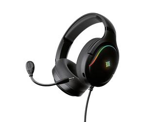 Nova Gaming - Borealis - Casque Gaming Filaire avec Micro Amovible - Jeux de lumière RGB - Accessoire Gamer léger et Confortable - Compatible Multi Plateforme (PC, PS4-5 et Switch) - Noir
