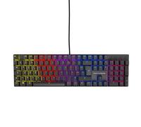 NOVA GAMING - HERCULE - Clavier Gaming Mécanique Filaire USB - Clavier Gamer, rétroéclairage RGB, 104 touches dont 26 anti-ghosting, AZERTY Français - Compatible PC Gaming, Windows et Linux
