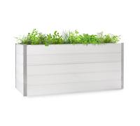 Blumfeldt Potager surélevé Nova Grow 195×91×100 cm WPC aspect bois blanc