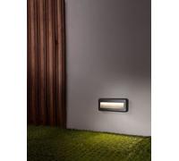 Nova Luce PULSAR LED Applique murale Gris 4W IP54 Blanc chaud 23x3x10cm 812102