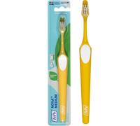 Nova Medium - Brosse À Dents Ergonomique, Idéale Pour Le Nettoyage Des Espaces Dentaires Difficiles D'accès - Filaments Moyennement Souples - 1 Pièce, Jaune
