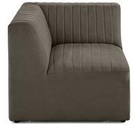 Nova - module d'assise d'angle réversible - en velours - Gris Gris G