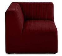 Nova - module d'assise d'angle réversible - en velours - Rouge