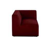 Nova - module d'assise droit - en velours - Rouge