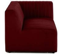 Nova - module d'assise droit - en velours - Rouge