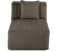 Nova - module d'assise sans accoudoirs - en velours - Gris