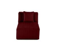 Nova - module d'assise sans accoudoirs - en velours - Rouge Rouge G