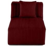 Nova - module d'assise sans accoudoirs - en velours - Rouge Rouge G