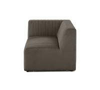 Nova - module d'assise gauche - en velours - Gris