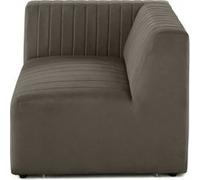 Nova - module d'assise gauche - en velours - Gris Gris G