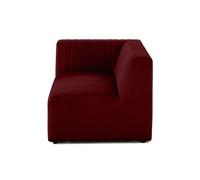 Nova - module d'assise gauche - en velours - Rouge Rouge G