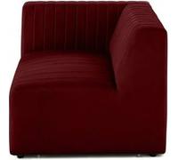 Nova - module d'assise gauche - en velours - Rouge Rouge G