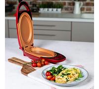 NOVABEL Poêle a Omelette - Plaque de Cuisson électrique portable -Poêle omelette deux plaques Revêtement antiadhésif.