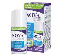 Novadent Express Nettoyant moussant pour prothèses dentaires, dispositifs de fixation, plateaux, protège-dents, aligneurs de dents - Recharge uniquement