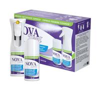 Novadent Express Nettoyant moussant pour prothèses dentaires, dispositifs de fixation, plateaux, protège-dents, aligneurs de dents, pulvérisateur avec 2 recharges