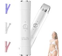 Novae Beauty Electric Shaver, 2-in-1 Bikini Trimmer for Women, Dual Head Cordless Electric Razor, USB Power & Portable-IPX7 Waterproof Wet & Dry, for Bikini Underarm Leg Arm Body Face (White)