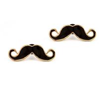 NOVAGO -2 Bouchons décoratifs Anti poussière pour la Prise Audio 3.5 mm en Strass Blingbling Compatible avec Samsung,Huawei,LG, Sony,Xiaomi,iPhone 456 (2 Moustache Noir)