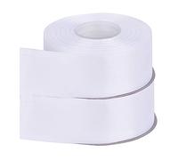 NOVAGO-2 Rouleaux 22 M ruban satin Décoration pour Fleurs, cadeaux, Mariage, fêtes. (Largeur 4cm, Blanc)