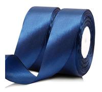 NOVAGO-2 Rouleaux 22 M ruban satin Décoration pour Fleurs, cadeaux, Mariage, fêtes. (Largeur 4cm, Bleu Royale)