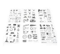 NOVAGO 6 planches de Stickers autocollants pour décorer vos smartphones, tablettes, PC, MacBook, agenda, cahier,mug ou autres objets (Tampons postaux)