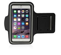 NOVAGO Brassard de sport néoprène avec bande scratch 5.5 '', bandes réfléchissantes et poche ompatible avec iPhone 678 Plus/XR/11,11 Pro max,S8/S9/A6/A7/S10/S20, Huawei P10 P20 P30, Honor Noir