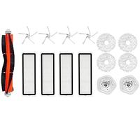 NOVAGO compatible avec aspirateur robot laveur Dreame W10/Vacuum W10/W10 Pro - (1 Brosse Principale +4 filtres+ 4 brosses latérales + 4 serpillères et 2 Support) (lot de 15 pièces)