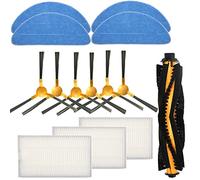 NOVAGO compatible avec aspirateur robot Proscenic 830T 820T 820S 800T 820P - Pack accessoires de rechange (1 brosse,3 filtres, 6 brosses latérales et 4 serpillères) (lot de 14 pièces)