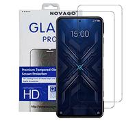 NOVAGO compatible avec Black Shark 4 5G,Black Shark 4 Pro,Black Shark 4S Pro - Pack de 2 films verre trempé ultra résistant anti choc et anti explosion d'écran (films un peu plus petits que l'écran)