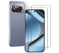 NOVAGO Compatible avec Google Pixel 10 Pro - Pack de 4 Films vitre verre trempé donc 2 pour écran et 2 pour l'objectif caméra arrière