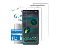 NOVAGO Compatible avec Google Pixel 6a 5G - Pack de 3 Films en Verre Trempé pour Écran Dureté 9H Transparent Résistant Anti Choc et Anti Explosion Compatible avec Coque Anti Traces de Doigts