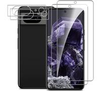 NOVAGO Compatible avec Google Pixel 8 5G - Pack de 4 Films vitre verre trempé donc 2 pour écran et 2 pour l'objectif caméra arrière