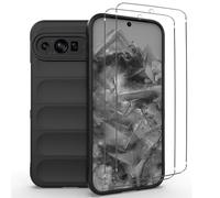 NOVAGO Compatible avec Google Pixel 9 Pro XL - Pack Complet- Coque AirBag Résistante Anti Choc Anti Casse + 2 Films Protection écran Verre trempé