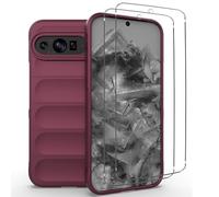 NOVAGO Compatible avec Google Pixel 9 Pro XL - Pack Complet- Coque AirBag Résistante Anti Choc Anti Casse + 2 Films Protection écran Verre trempé
