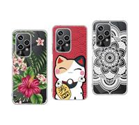 NOVAGO Compatible avec HONOR 200 Lite 5G - Lot de 3 Coques Gel Souple incassable résistant Antichoc Impression Motif Relief (Pack 1)