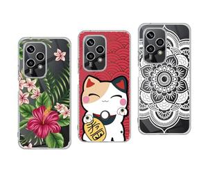 NOVAGO Compatible avec HONOR 200 Lite 5G - Lot de 3 Coques Gel Souple incassable résistant Antichoc Impression Motif Relief (Pack 1)
