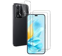 NOVAGO Compatible avec Honor 200 Lite 5G - Pack de 4 Films en Verre trempé résistant Anti Choc et Anti Explosion, Deux Verres pour écran et Deux Verres pour Objectif