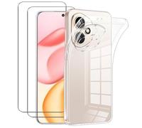 NOVAGO Compatible avec Honor 400 5G - Pack complet - Coque Résistante transparente + 2 films vitre protection écran en verre trempé résistant