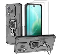 NOVAGO Compatible avec Honor 400 Lite 5G - Pack Complet- Coque Anti Choc avec Anneau béquille Anti Chute + 2 Films de Protection écran en Verre trempé résistant