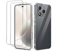 NOVAGO Compatible avec Honor 400 Lite 5G - Pack Complet - Coque Résistante Transparente + 2 Films vitre Protection écran en Verre trempé résistant