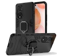 NOVAGO Compatible avec Honor 50 5G et Huawei Nova 9 - Coque Semi Rigide Semi Souple Ultra Résistante Anti Choc avec Anneau/béquille Bague Anti Chute