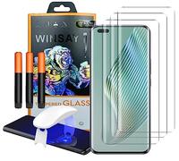 NOVAGO Compatible avec HONOR Magic5 Pro - 3 Films écran verre trempé incurvé résistant avec colle fournie