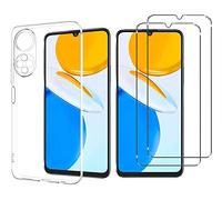 NOVAGO Compatible avec Honor X7 -Pack Complet- Coque Résistante Transparente + 2 Films Protection écran Verre trempé