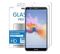 NOVAGO Compatible avec Huawei Honor 7X - Pack de 2 Films en verre trempé protection écran résistant
