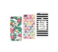 NOVAGO Compatible avec Huawei Honor 9 Lite- Pack de 3 Coques Souples résistantes Anti Choc avec Impression de qualité Durable (Multicolore 4)