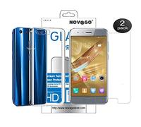 NOVAGO Compatible avec Huawei Honor 9 -Pack 3 en 1 Coque Transparente Souple Anti Choc + 2 Films écran Verre trempé Transparent