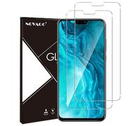 NOVAGO compatible avec Huawei Honor 9X Lite et Honor 8x -Pack de 2 films vitre verre trempé résistant anti choc et anti explosion d'écran (Transparent)