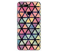 NOVAGO Compatible avec Huawei Honor View 20- Coque Gel TPU Souple Transparente résistante et Solide Anti Choc (1 Coque, Triangles)