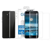 NOVAGO Compatible avec Huawei Mate 20 Lite (Pack de 3 en 1) 2 Film protection écran en verre trempé résistant couvre la totalité de l'écran +1 Coque transparente solide et anti choc (Transparent 3D)