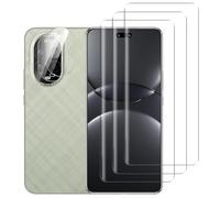 NOVAGO Compatible avec Huawei Nova 13 Pro - 3 Films vitre protection écran vitre verre trempé incurvé colle et lampe fournie + 2 Films caméra objectif arrière